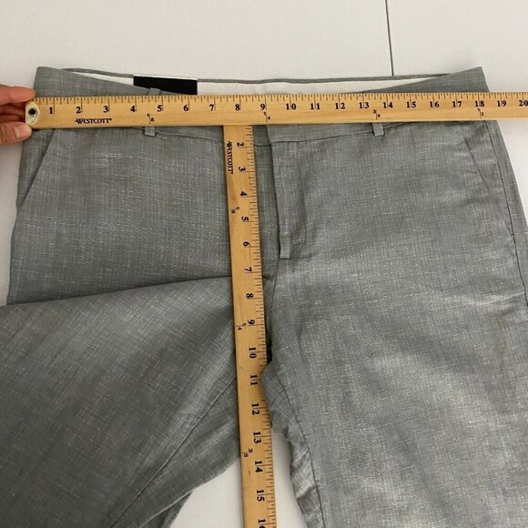 Banana Republic Martin Fit Linen Blend Flare Pants Size 14 Gray - Picture 9 of 11